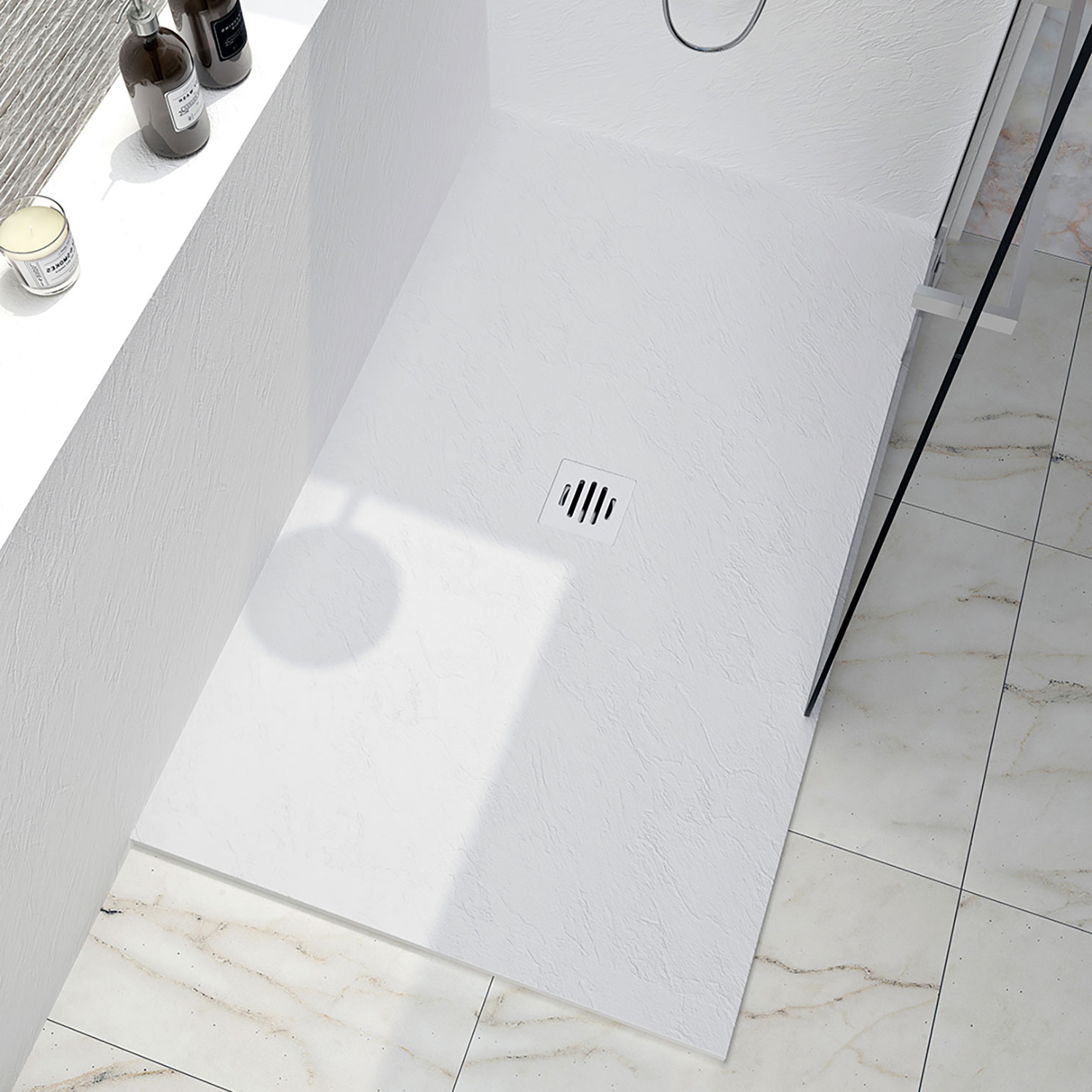 Base De Douche Pliable, Bac De Douche Portable Avec Tuyau De